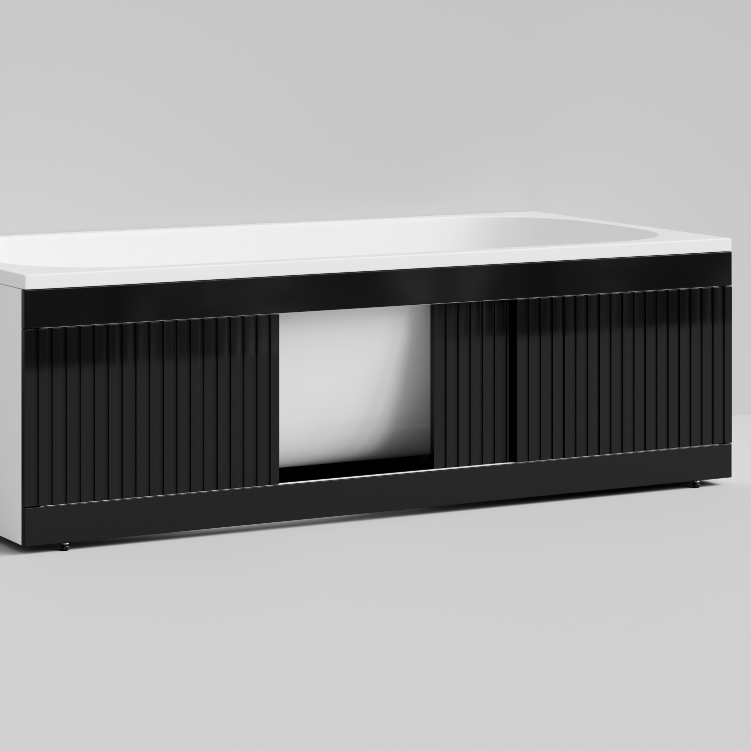 Экран под ванну Vod-ok Тач 170 раздвижной Черный глянец