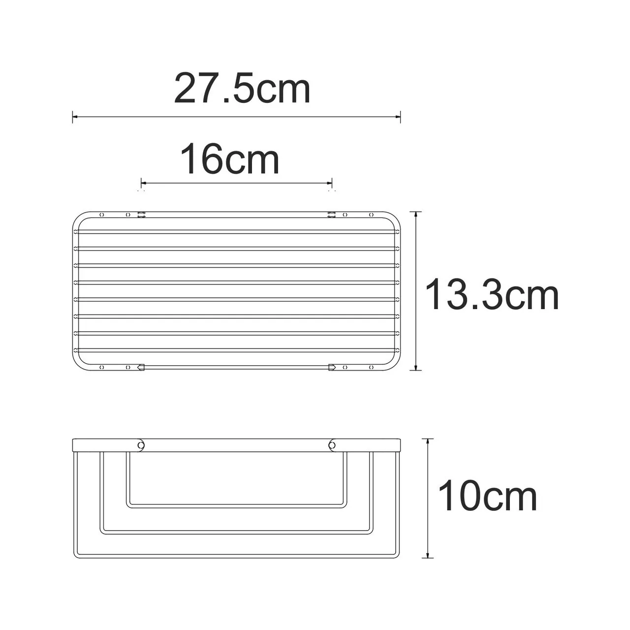 Полка WasserKraft K-711 Nickel никель