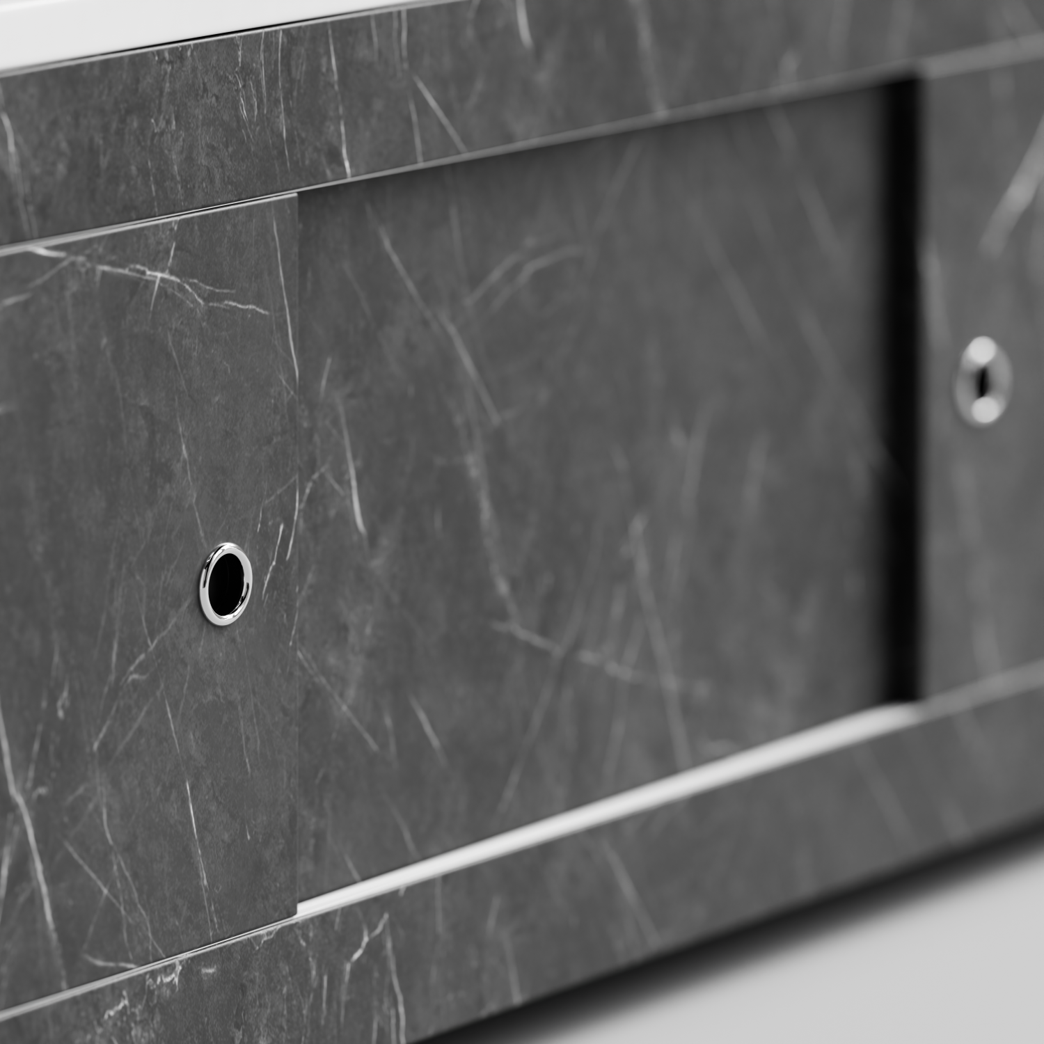 Экран под ванну Vod-ok Купе 170 раздвижной Мрамор Графит софт тач