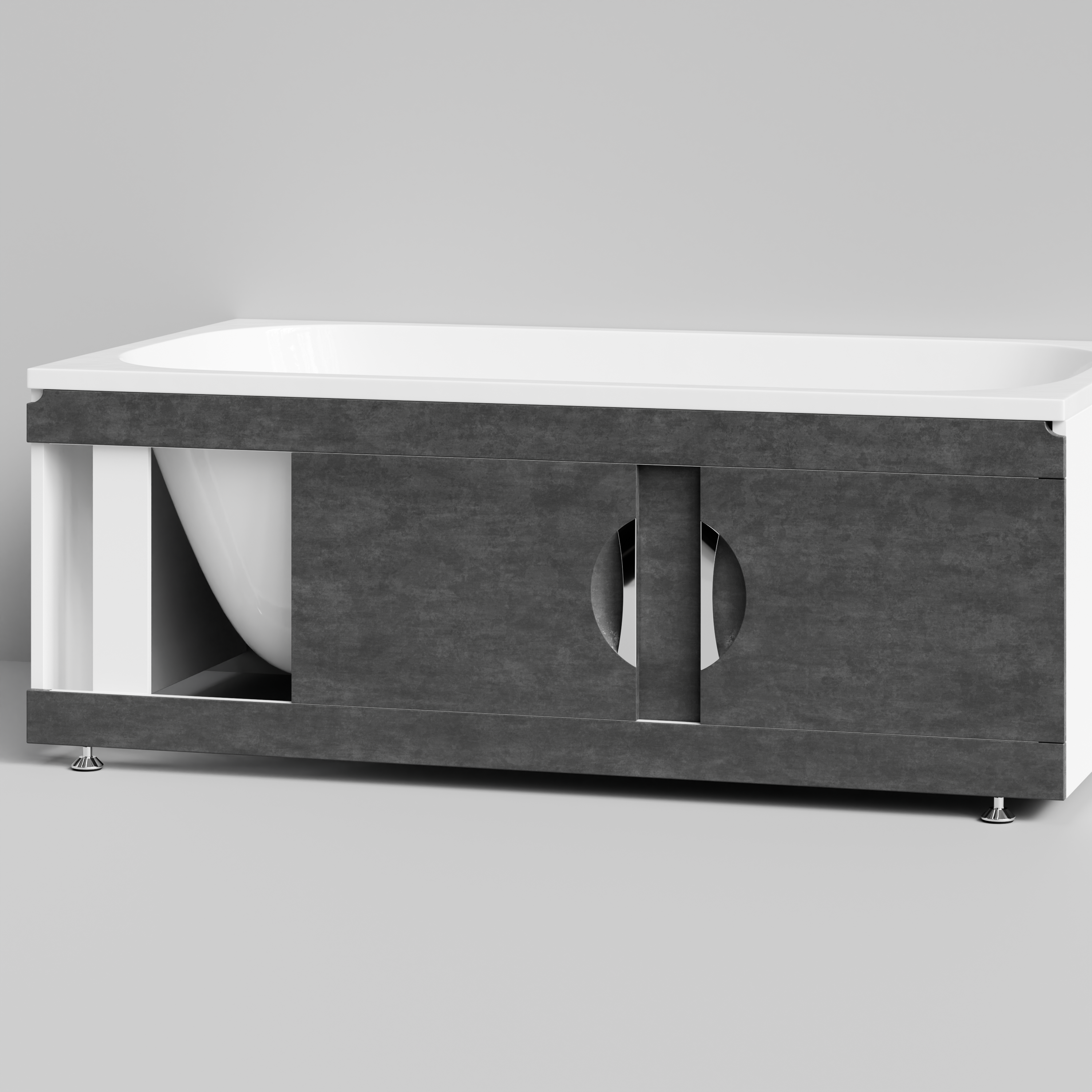 Экран под ванну Vod-ok Топ 150 раздвижной Серый камень