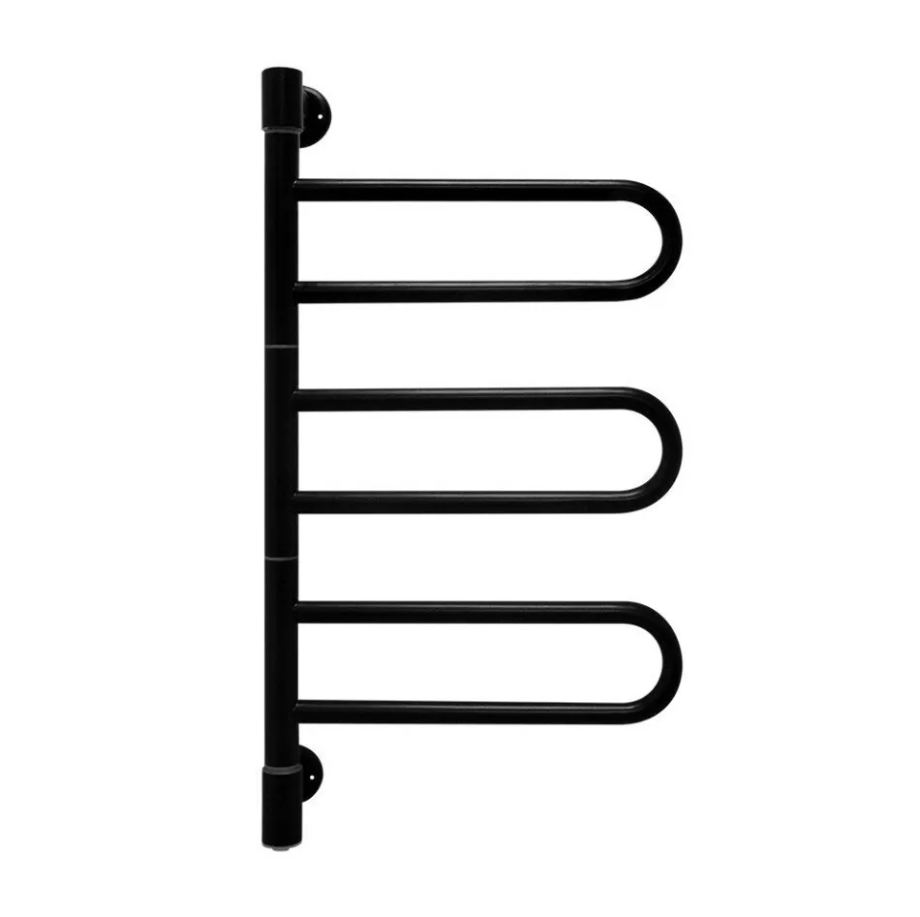 Полотенцесушитель электрический Energy U G3K 40х74.5 поворотный, черный матовый
