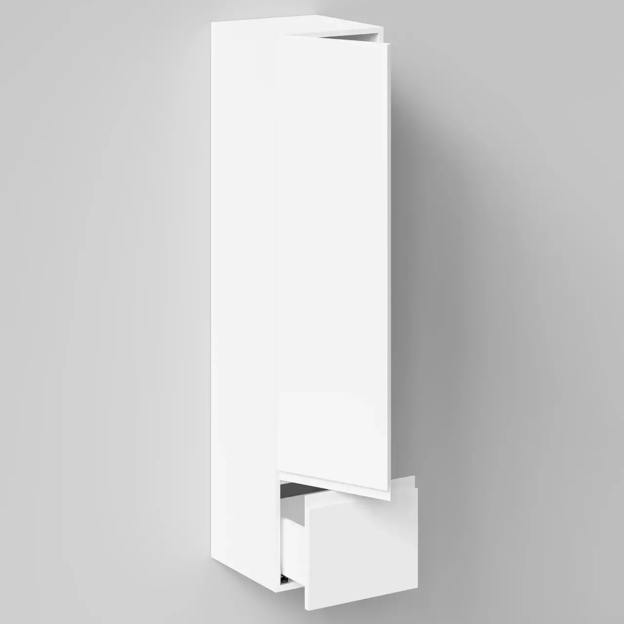 Пенал Vod-ok Салли 35 L/R подвесной, 1 дверь, 1 ящик, белый