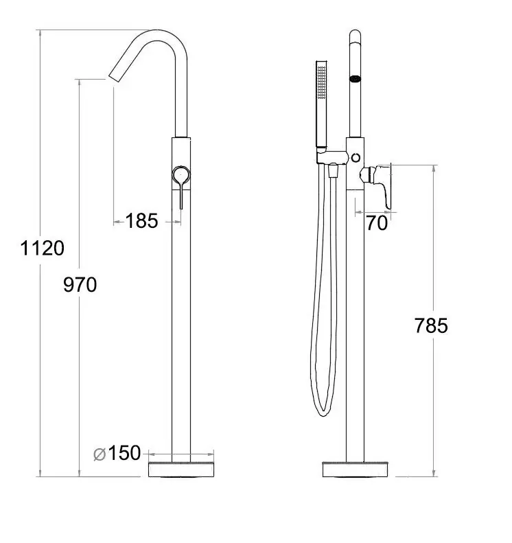 Смеситель для ванны BochMann Sella B BM9635 черный матовый