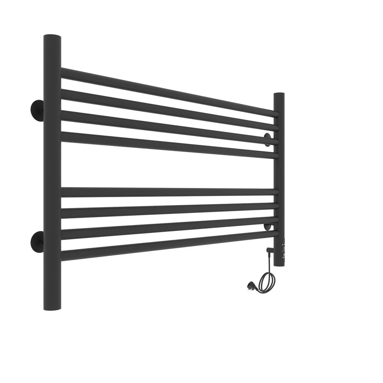 Полотенцесушитель электрический Laris Оливия ЧК8 800х500 правый, черный матовый