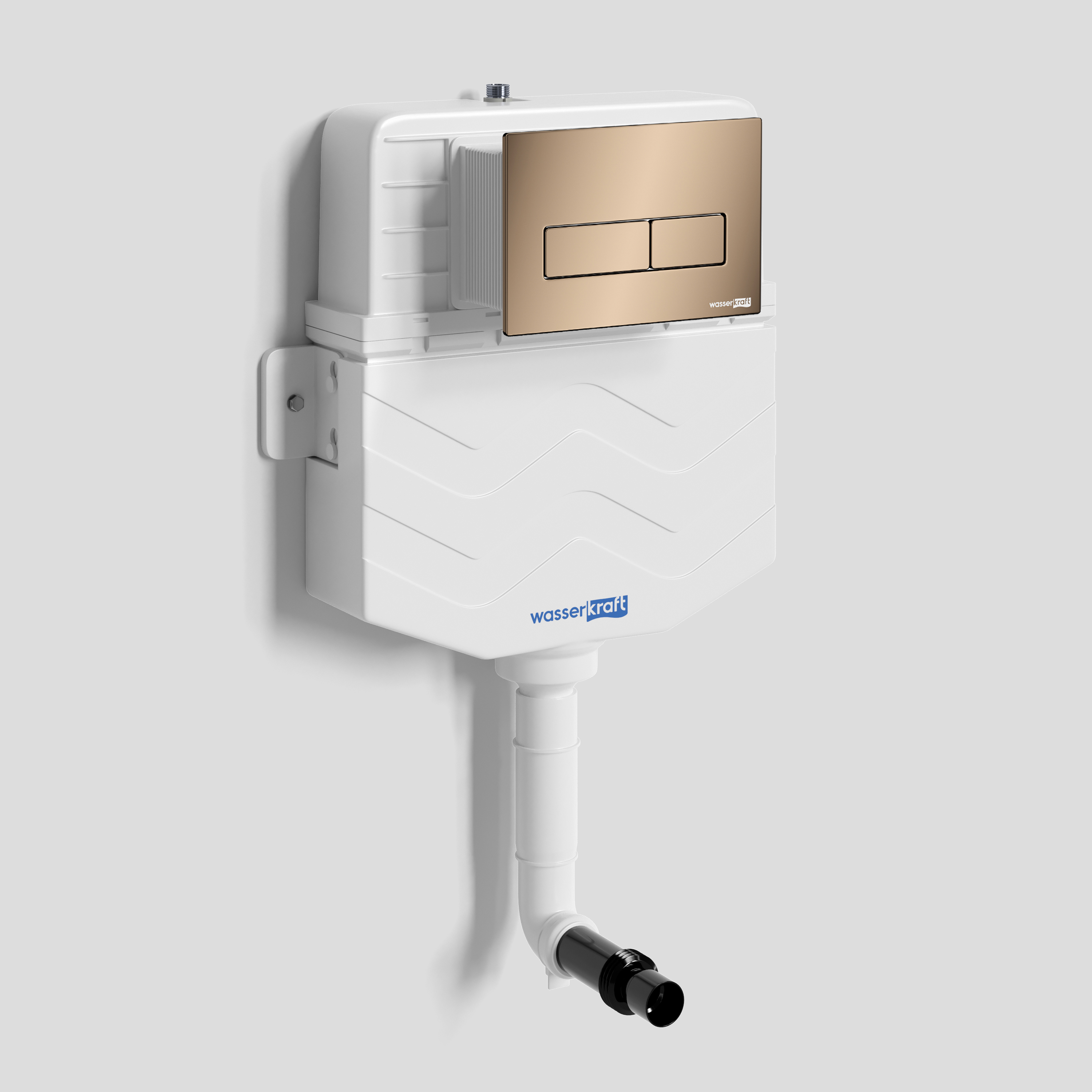 Смывной бачок WasserKraft Aller 10TLT.031.ME.RG03 скрытого монтажа, с кнопкой розовое золото