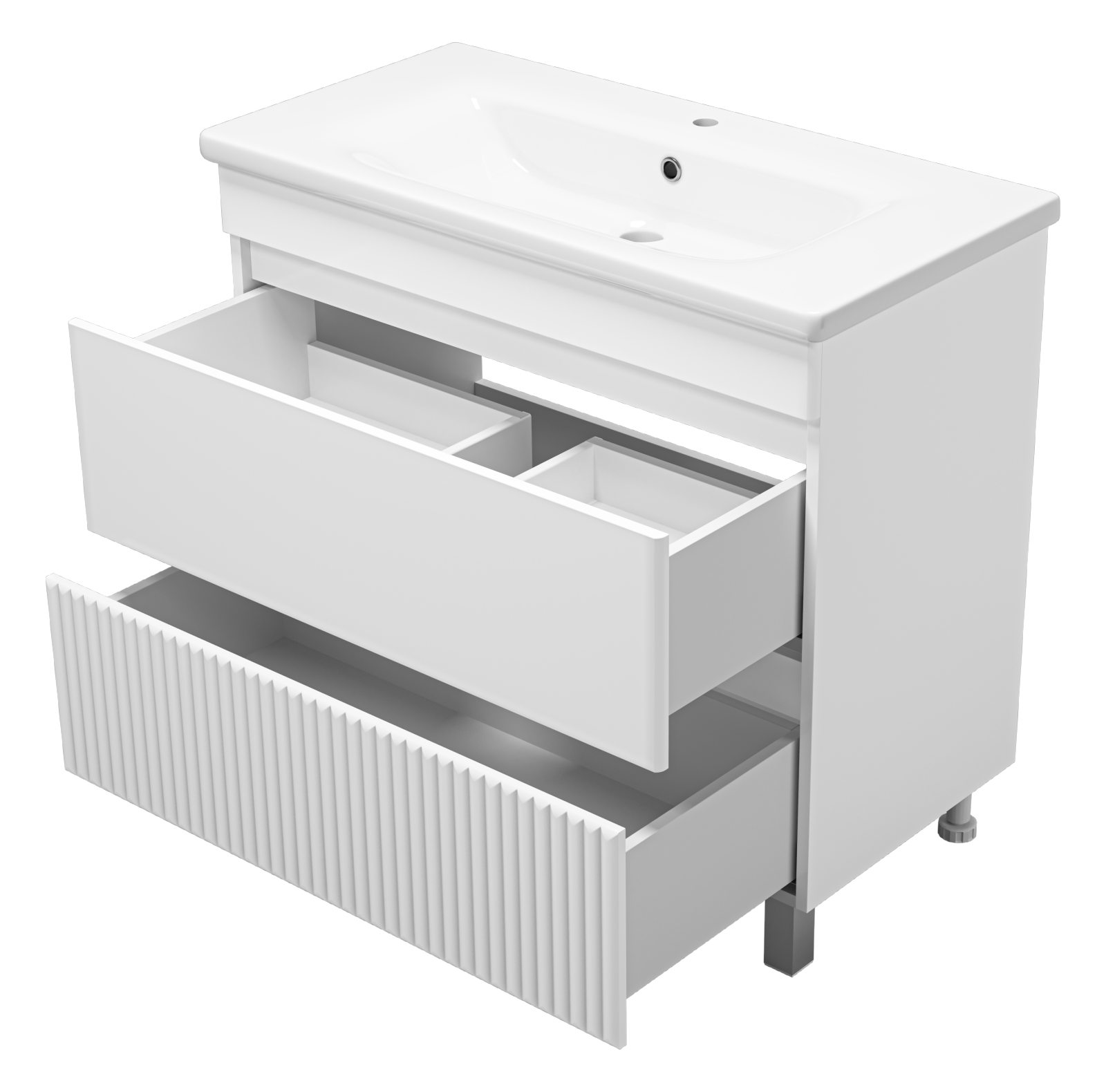 Тумба с раковиной Misty Мира 90 белый