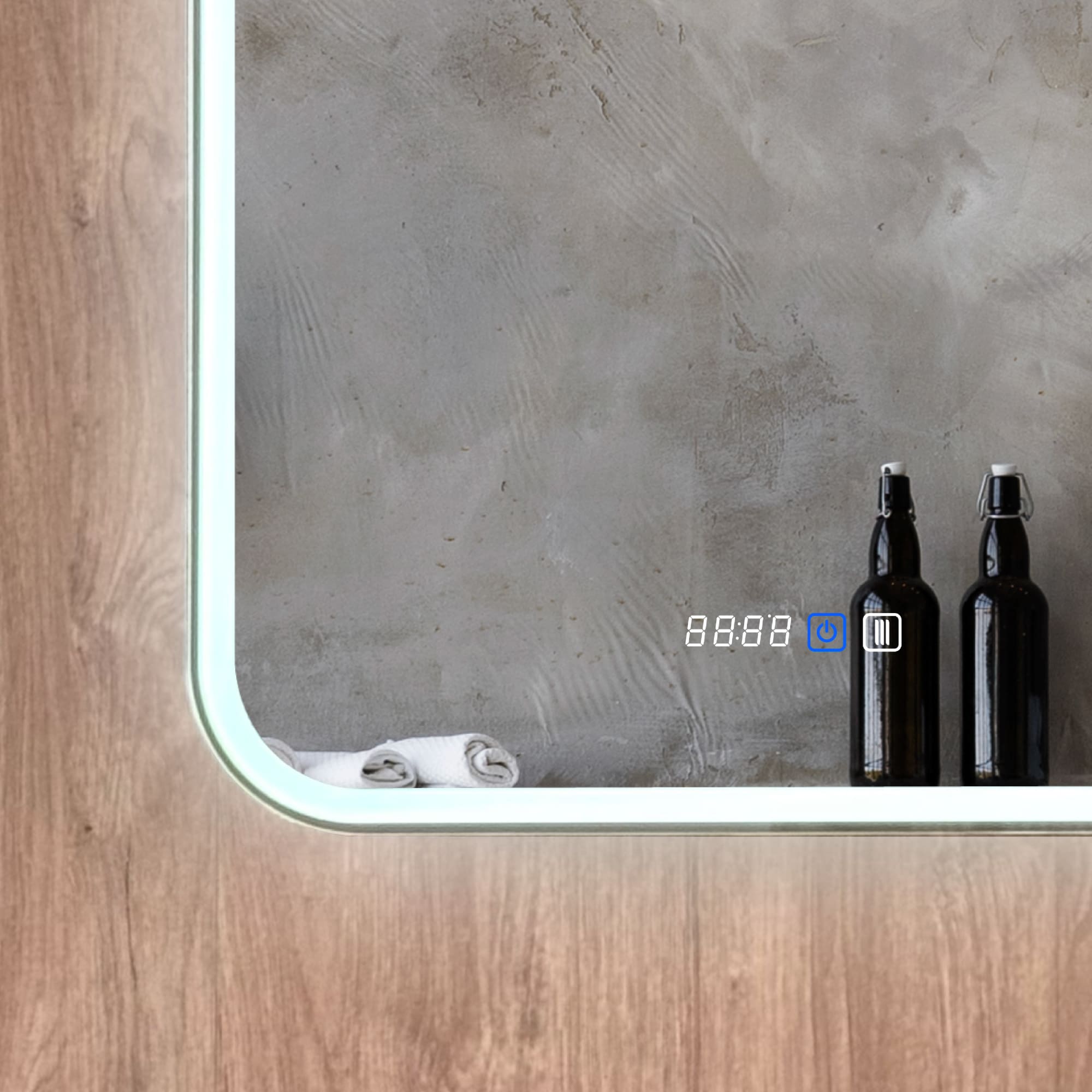 Шкаф зеркальный Alavann "Lana 80" антизапотеватель, часы