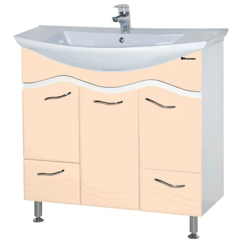 Мебель для ванной Bellezza Мари 85 комплект, напольный, бежевый