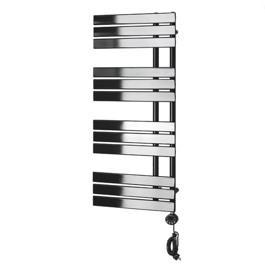 Полотенцесушитель электрический Domoterm Дельта П12 500х1130 ER правый, черный матовый