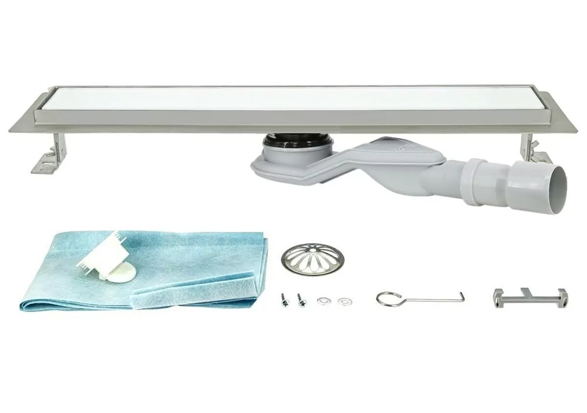 Душевой лоток ALMAes Laguna 700 LG70WH белое стекло