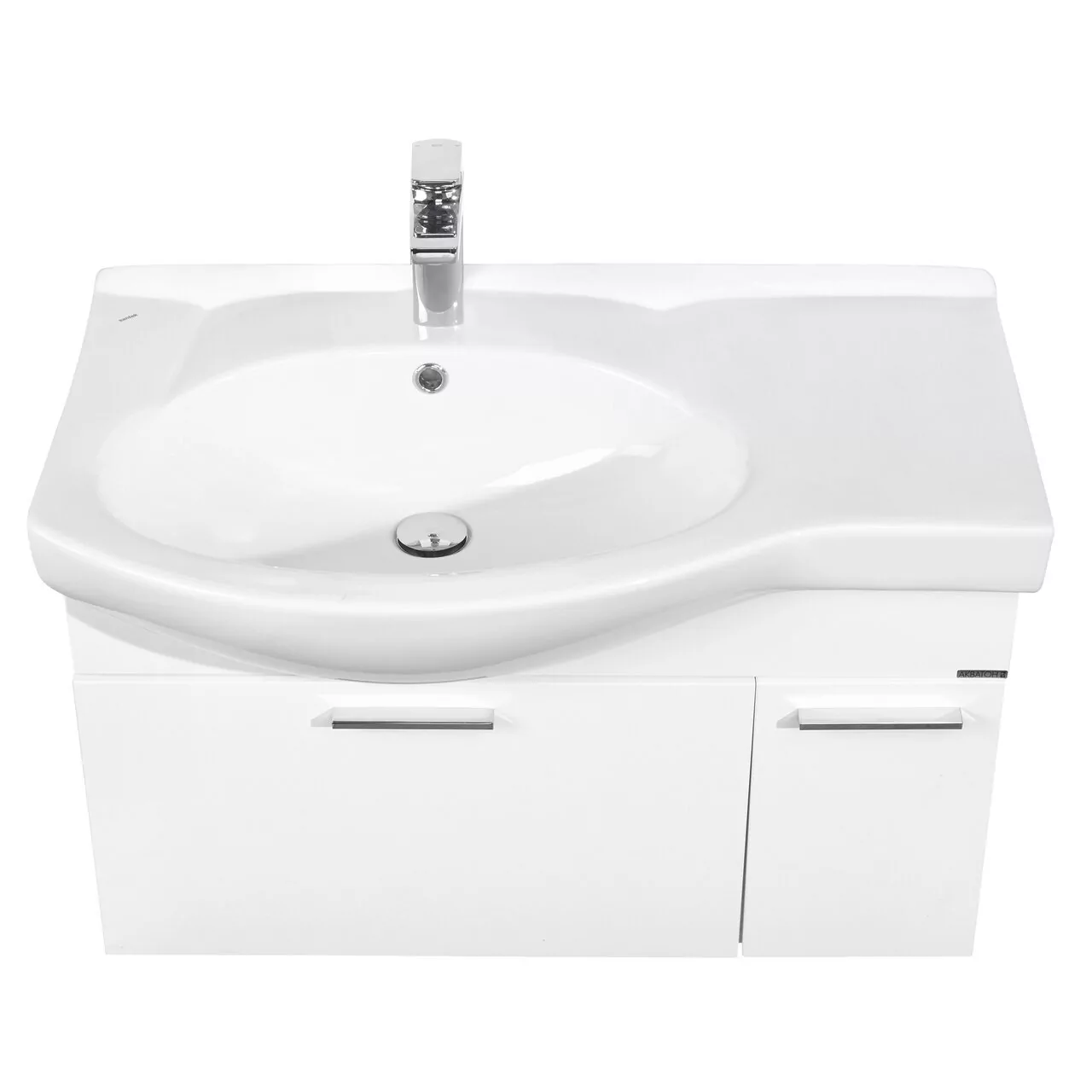 Тумба подвесная Aquaton Инди 80 раковиной Коралл 83, белый