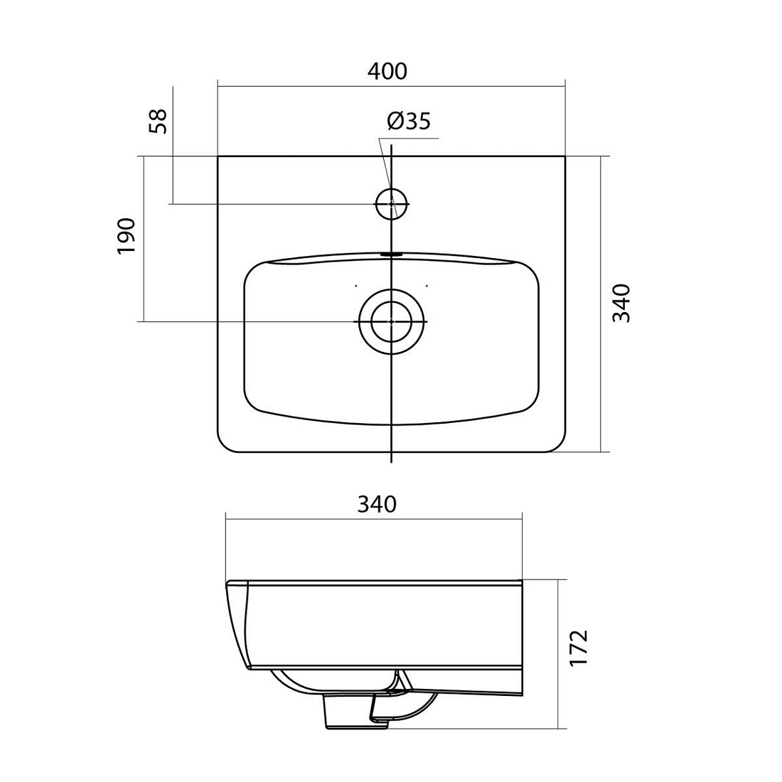 Тумба с раковиной Sanflor Ларго 40 подвесная, вяз швейцарский