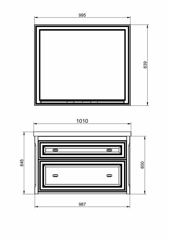Тумба с раковиной ASB Woodline Кастелло 100 подвесная, пейна от магазина Vanna-Vanna.ru!