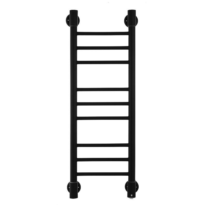 Полотенцесушитель электрический Energy Ergo2 P 850x300 черный матовый, лесенка прямая, узкий, скрытый/наружный монтаж