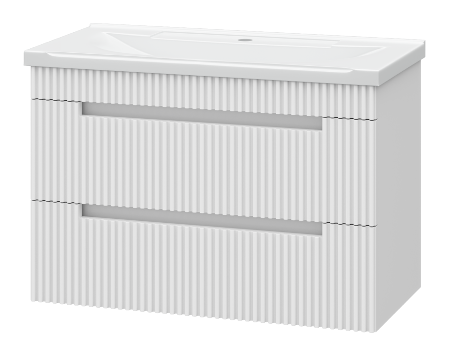 Тумба с раковиной Brevita Ariana 80 подвесная, белый