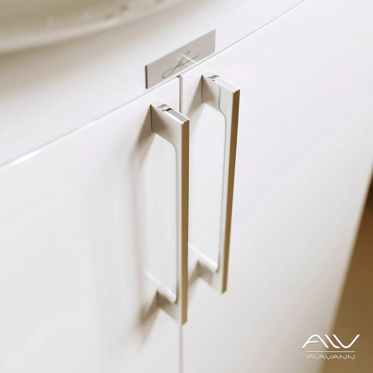 Тумба напольная Alavann Nicole 60 с раковиной Элеганс 60, белая