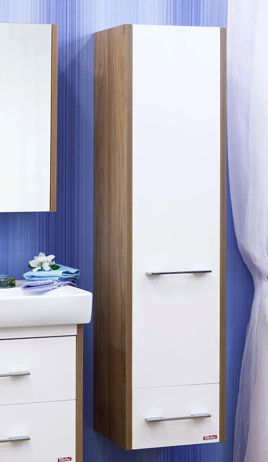 Пенал Sanflor Ларго 40 2 R подвесной, белый/вяз швейцарский