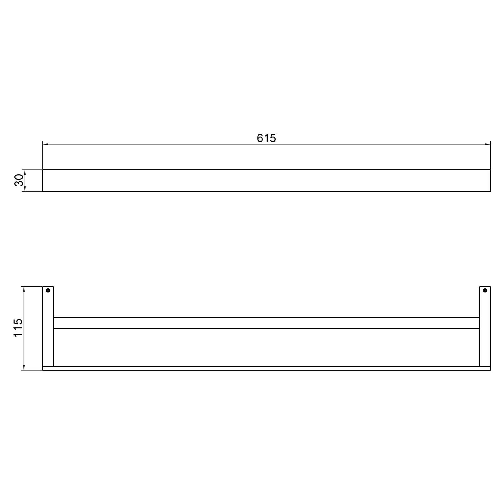 Полотенцедержатель двойной Timo Petruma 15256/18 черное золото