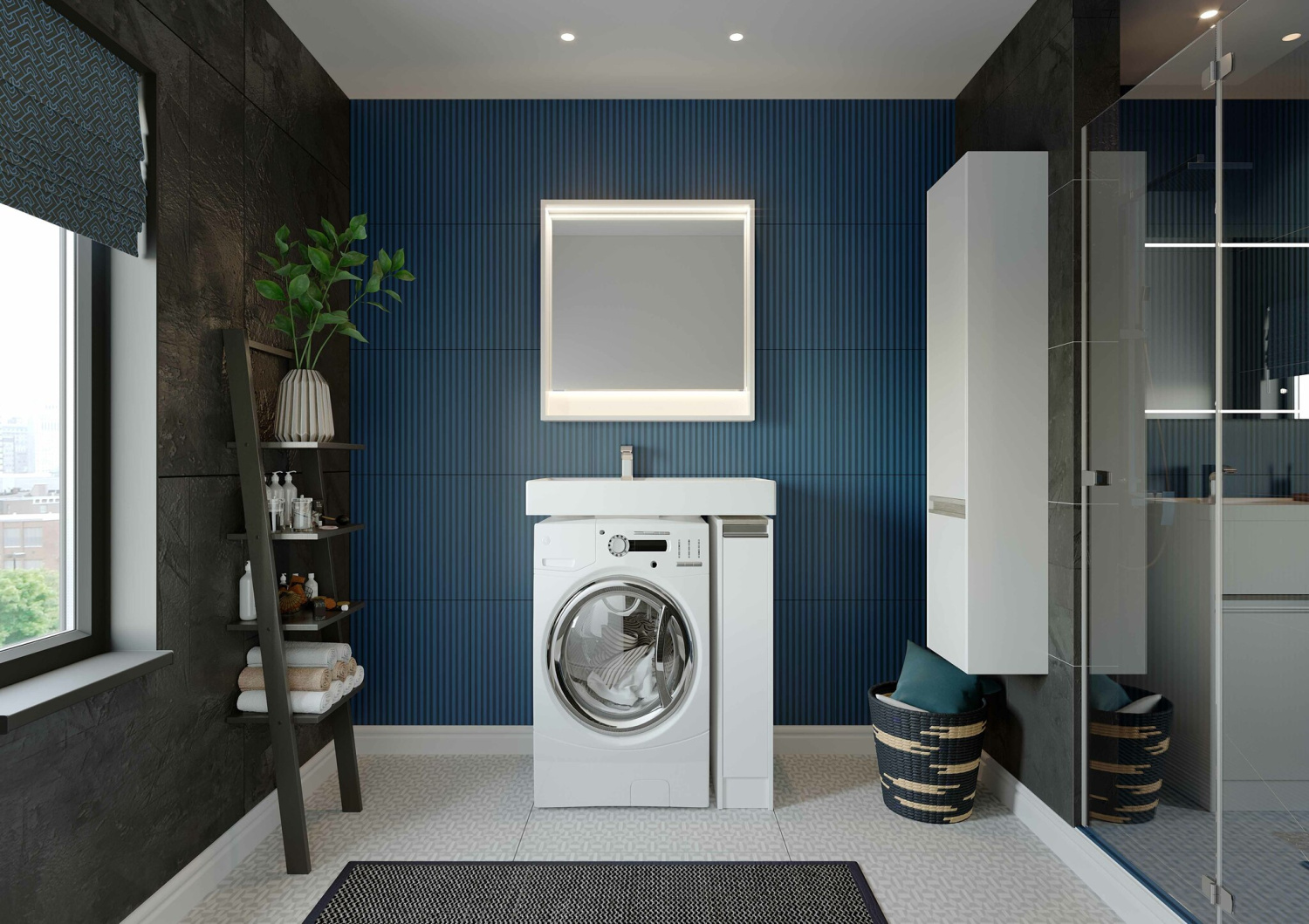 Пенал подвесной Aquaton Лондри 30 R/L белый