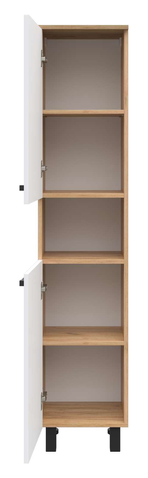 Пенал Misty Крафт 35 напольный/подвесной, L/R, белый/дуб крафт золотой