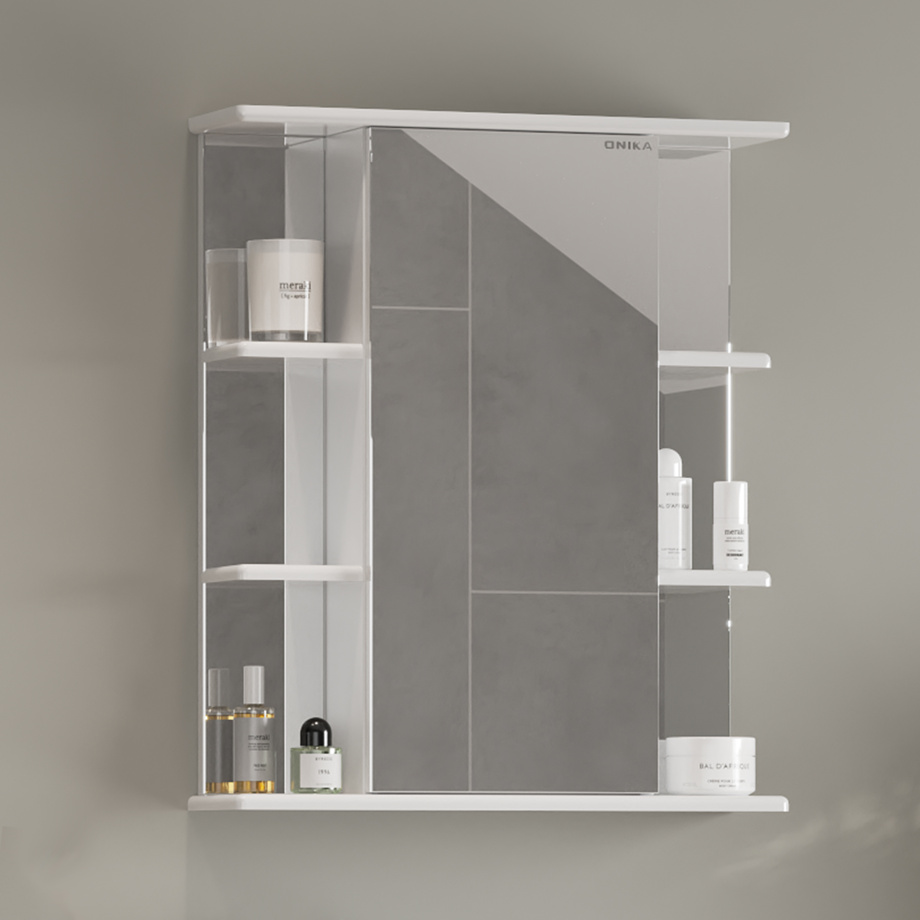 Зеркало-шкаф Onika Глория 55.00 L/R универсальное, белый