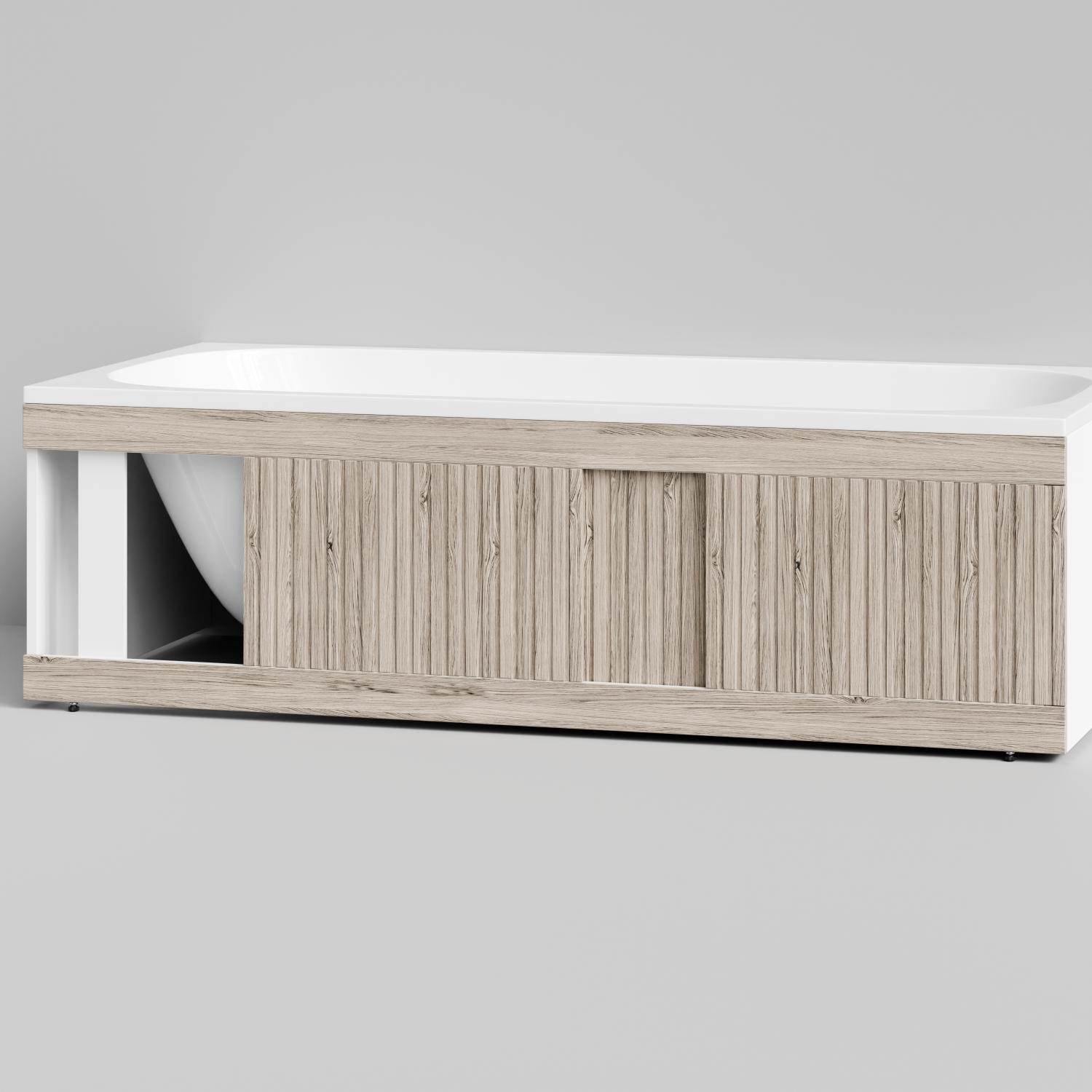 Экран под ванну Vod-ok Тач 180 раздвижной Дубослив ореховый светлый