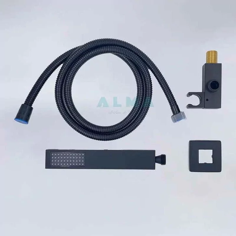 Душевой комплект ALMAes Liros TVZ-0889 черный матовый