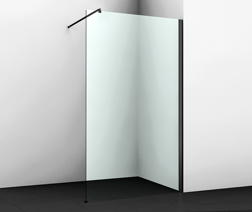 Душевая перегородка WasserKraft Abens 20W40 прозрачное стекло, профиль черный