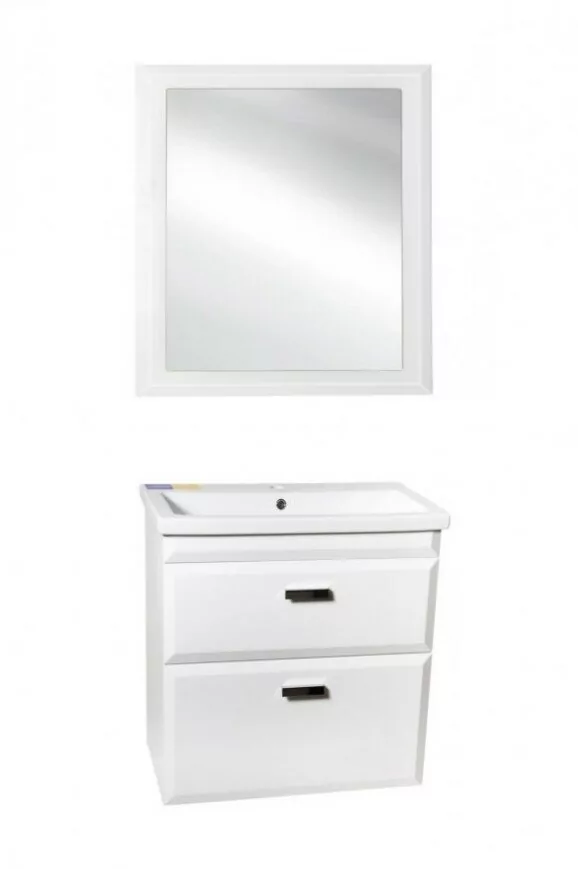 Тумба с раковиной Style Line Лотос 80 Люкс Plus подвесная белая