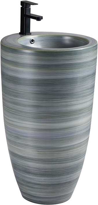 Раковина SantiLine SL-4004C напольная, серая