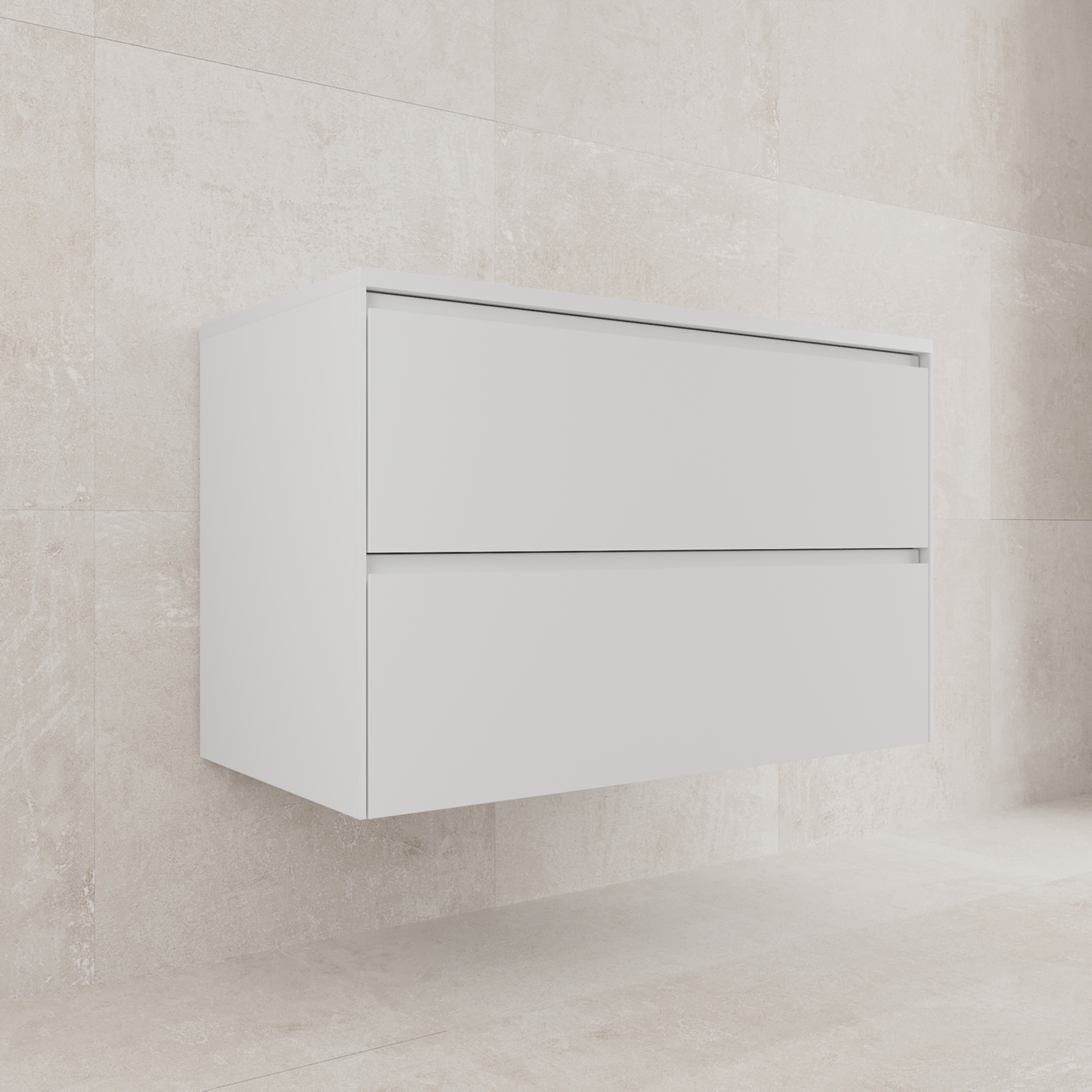 Тумба подвесная Style Line Лима 90 с раковиной Line 90, 2 ящика, белый матовый