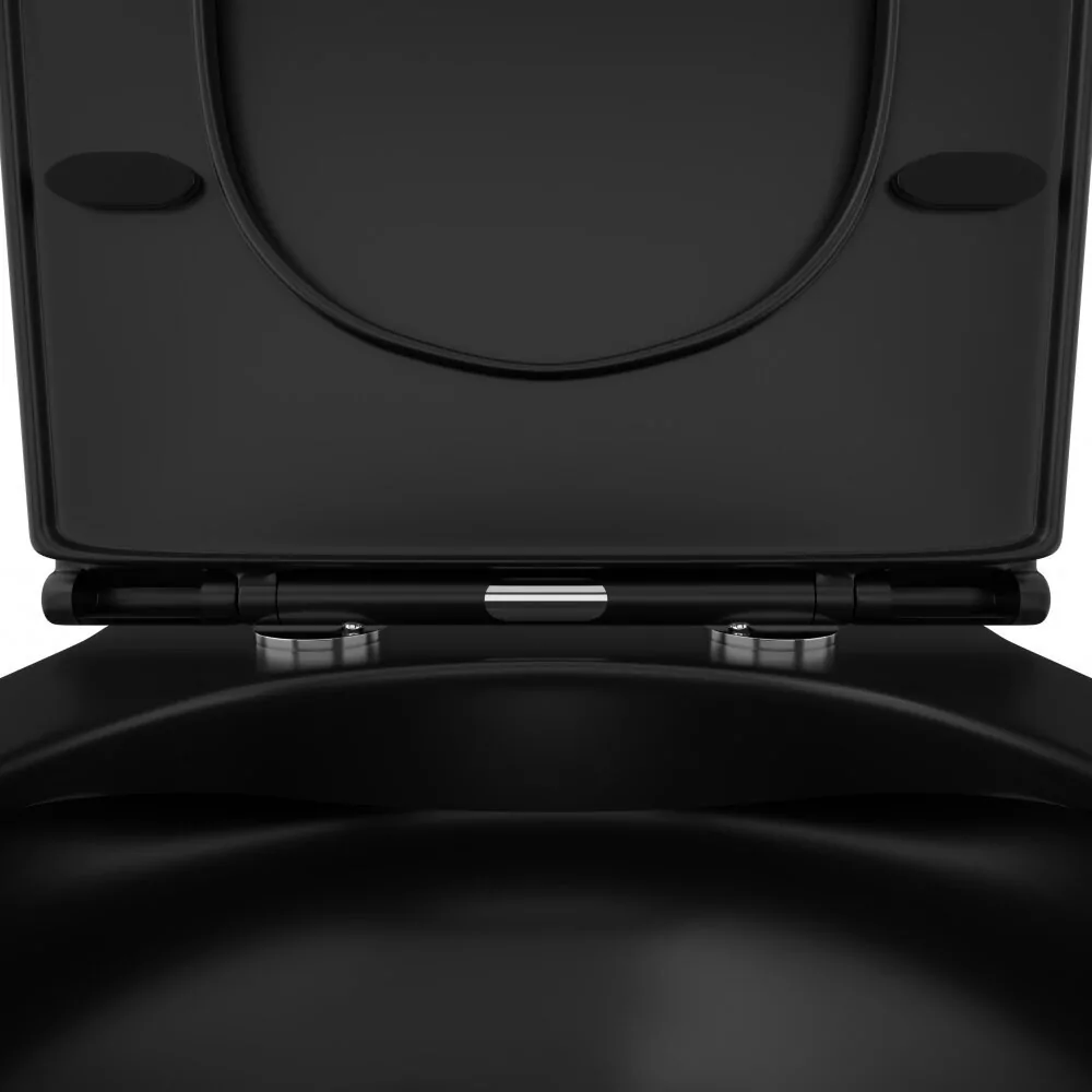 Унитаз Owl 1975 Vind Cirkel-H Matt Black подвесной, с микролифтом, черный матовый