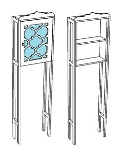 Пенал-шкаф Corozo Манойр 50 R напольный над унитазом, белый