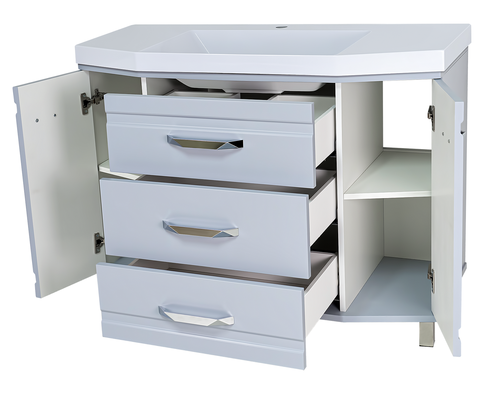 Тумба с раковиной Misty Терра 110 серый