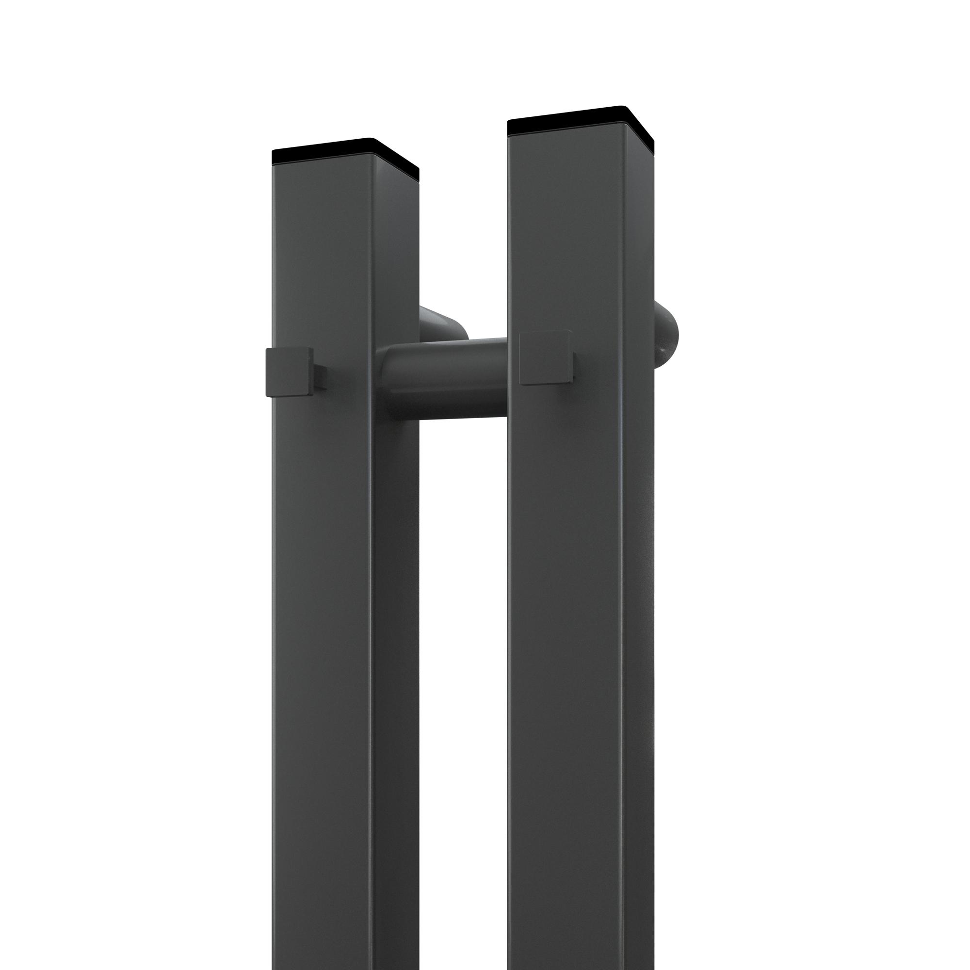 Полотенцесушитель электрический APEXTERMO Sirius SR10121GF 1200x80 с крючками, графит металлик