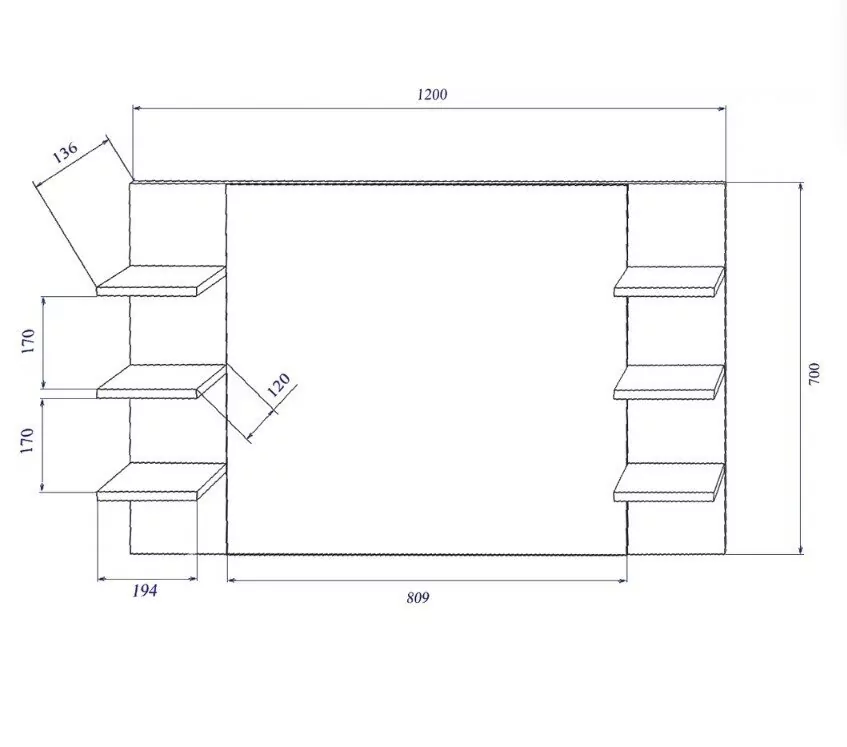 Зеркало Sanflor Ингрид 120 белый матовый, швейцарский вяз
