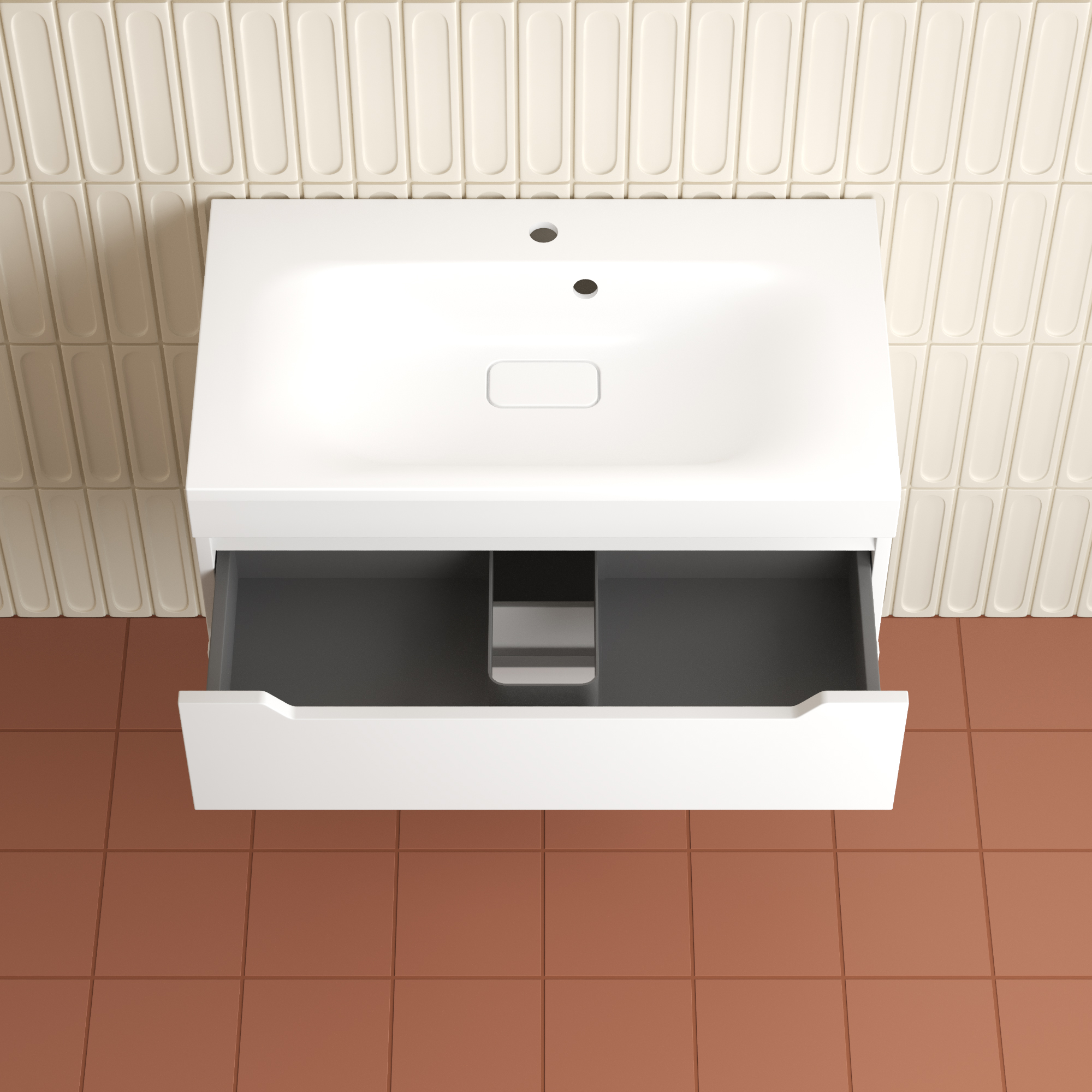 Тумба подвесная Style Line Остин 80 с раковиной Фортуна 80 белый