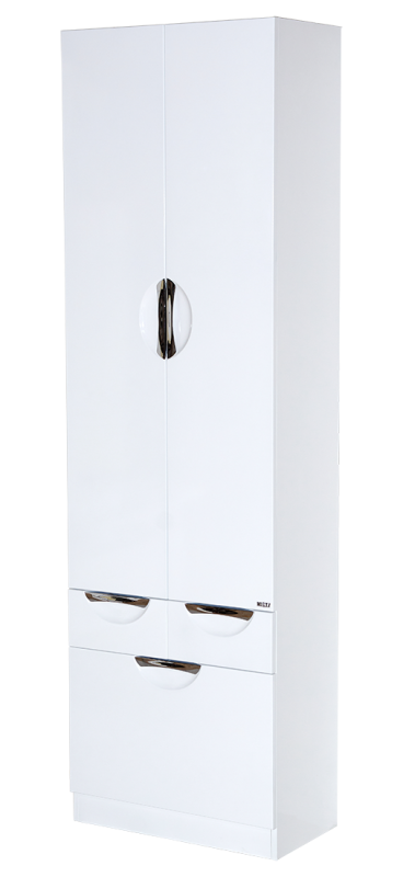 Пенал Misty Орхидея 60 напольный, с бельевой корзиной, белый