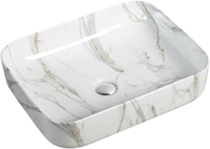 Раковина SantiLine SL-7020 накладная, мрамор