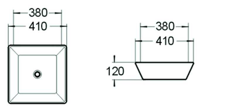 Раковина SantiLine SL-1014 накладная, белая