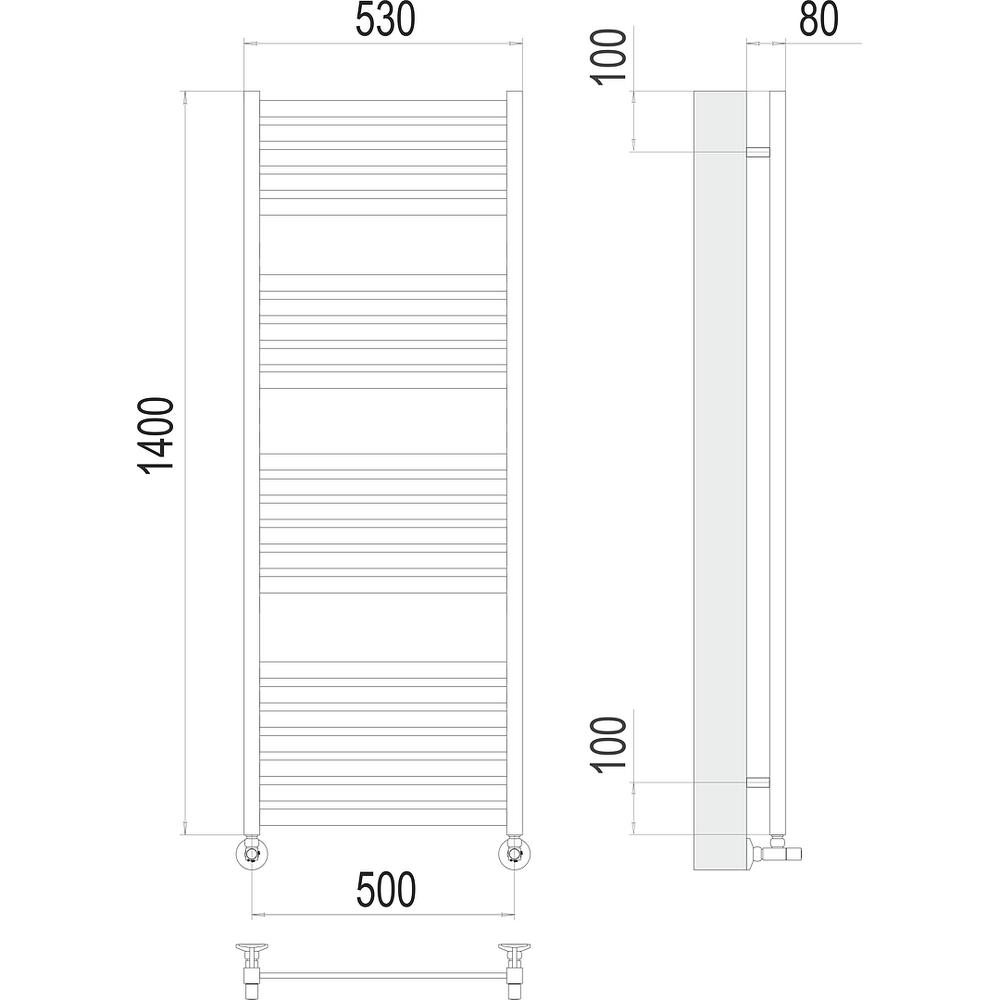 Полотенцесушитель водяной Terminus Тоскана П23 50х140