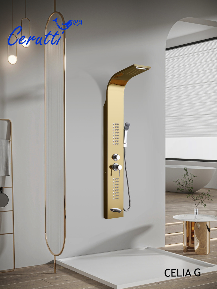 Душевая панель Cerutti Spa CELIA G CT10404 золото