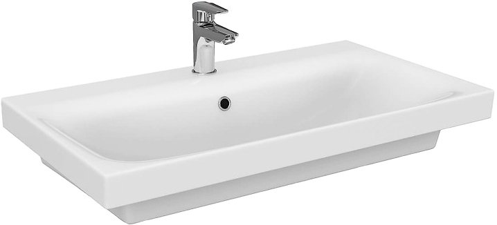 Тумба подвесная Viant Берлин 80 с раковиной Moduo 80, белый