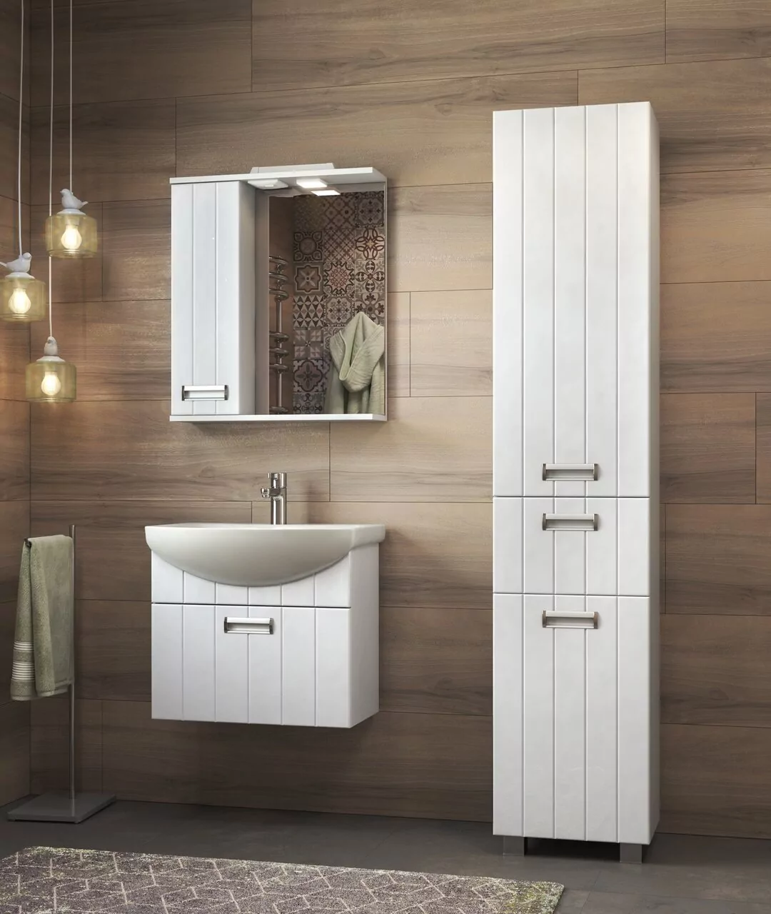 Зеркало-шкаф Vigo Diana 60 L свет, белый