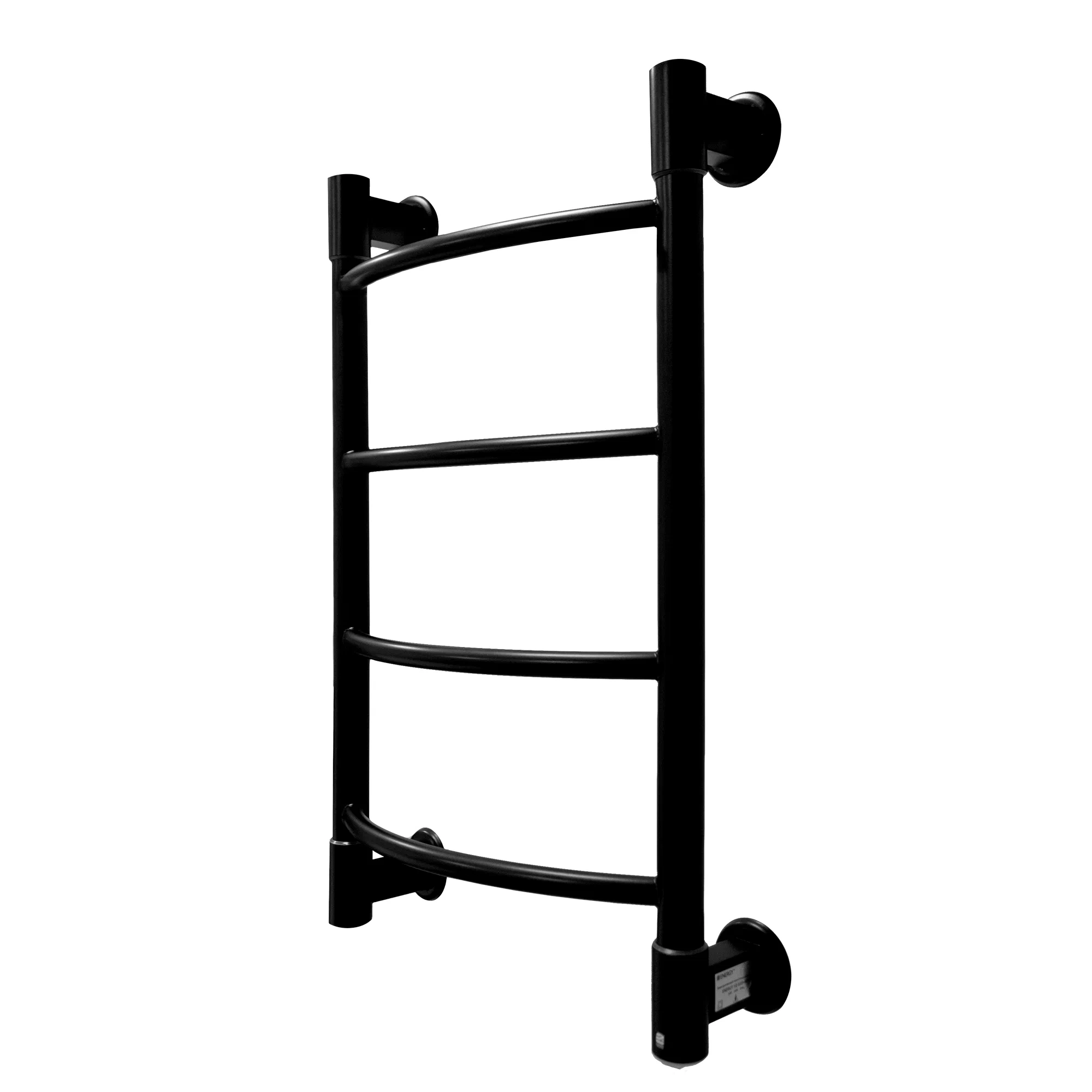 Полотенцесушитель электрический Energy H2 650x400 черный матовый, тип "лесенка", скрытое/наружное подключение