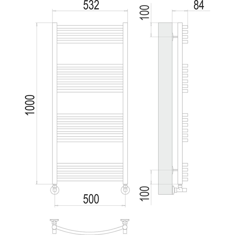Полотенцесушитель водяной Terminus Классик П20 50х100