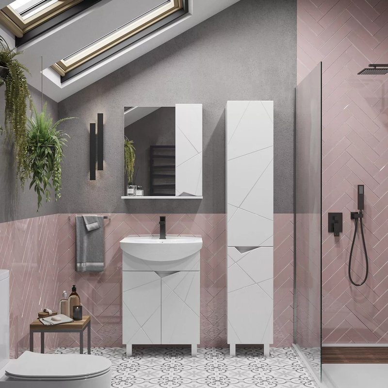 Зеркальный шкаф SanStar Каскад/Линни 60 белый