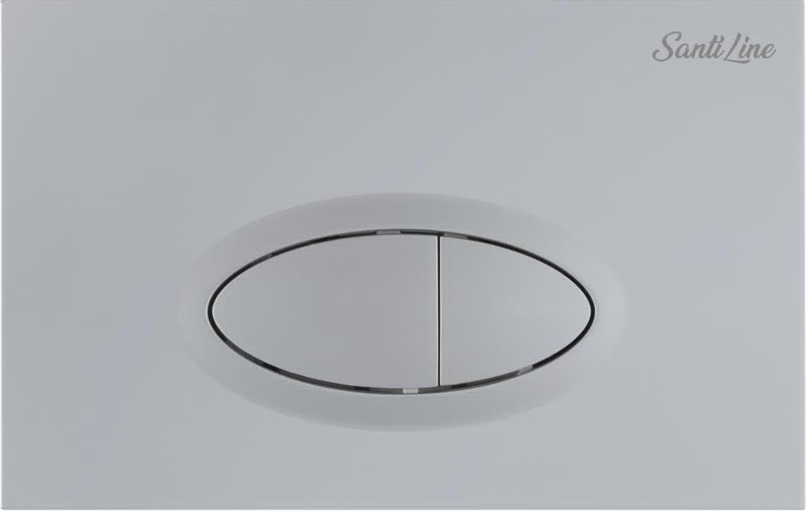 Инсталляция 2в1 с кнопкой овал SantiLine SL-01 SL-01 цвет хром