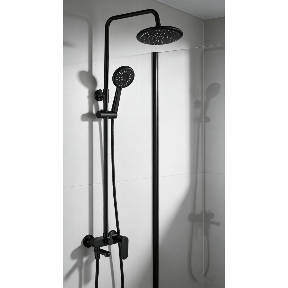 Душевая стойка Ceruttispa ORAZIO II RSMB из латуни, цвет черный матовый