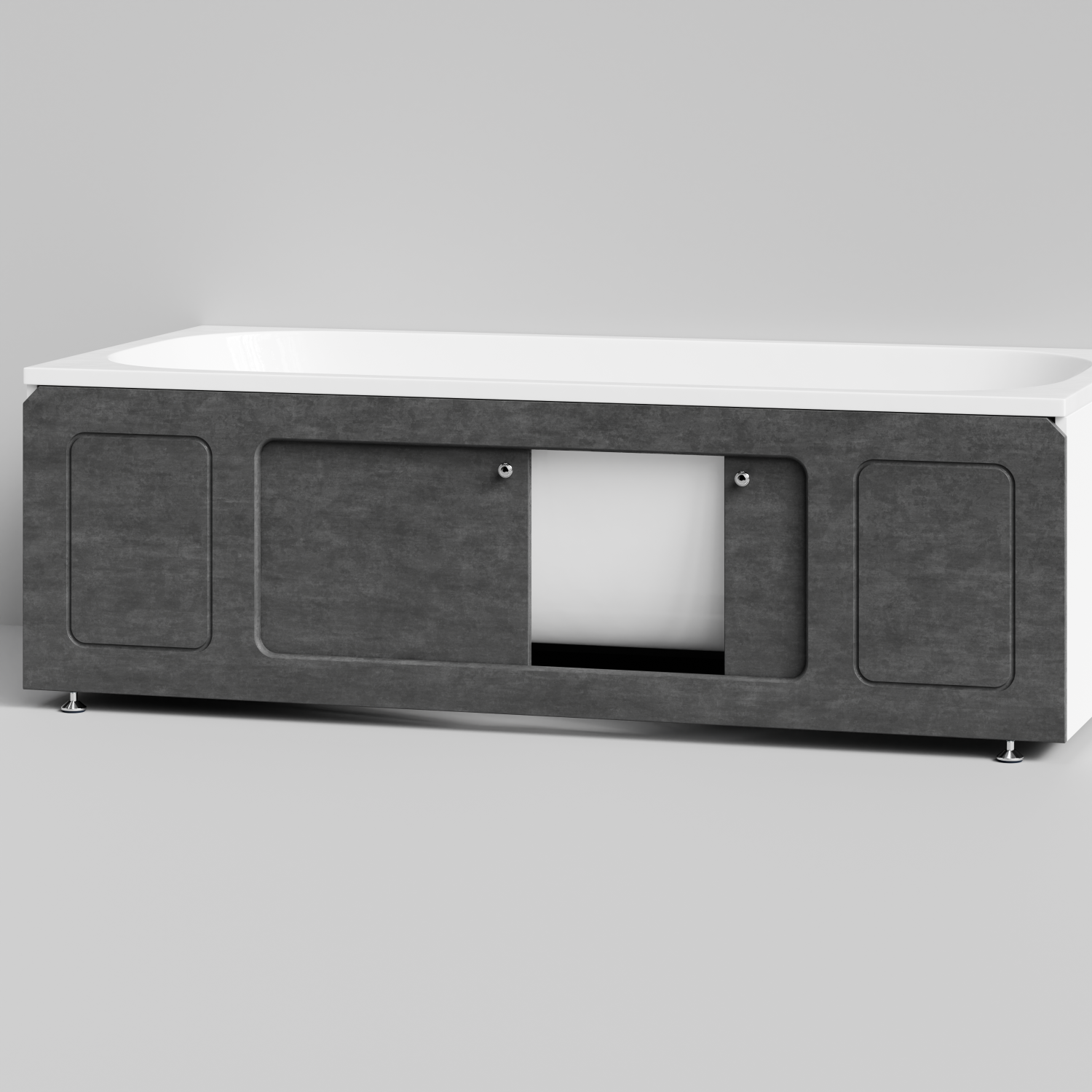 Экран под ванну Vod-ok Лидер 180 раздвижной Серый камень